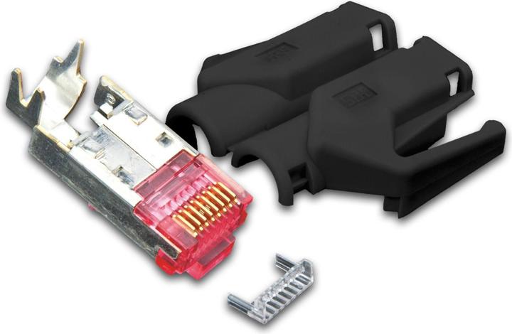 Immagine prodotto Wirewin Spina RJ45 Hirose TM21 50 pezzi, Rosso (Connettore del cavo di rete)