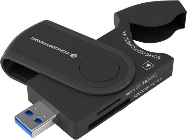 Productafbeelding Conceptronic Kaartlezer USB3.0 2xSD,2xMicroSD sw (USB 3.0)
