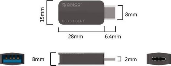 Immagine prodotto Orico Adattatore OTG da USB-A a USB Tipo-C (USB tipo C, USB 3.0)