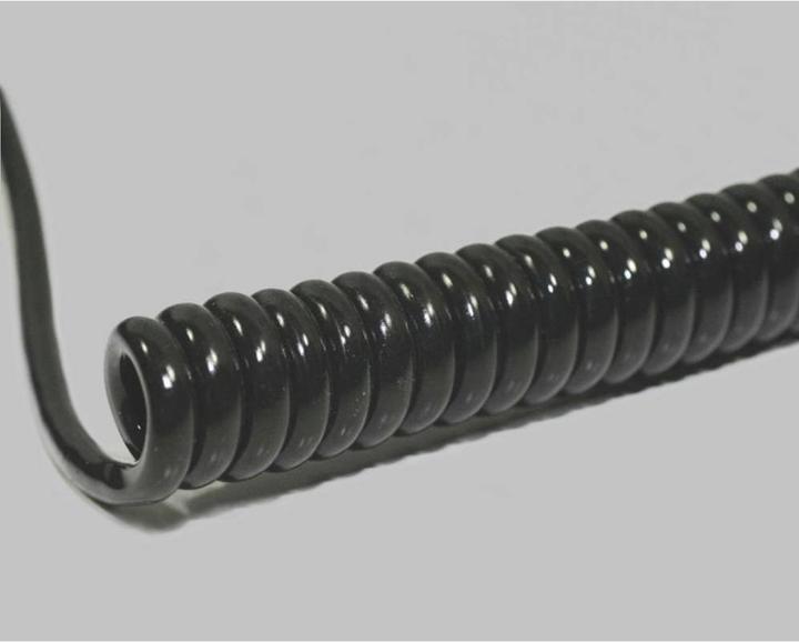Actual product image BKL Electronic 1506306 Coiled cable Li12YD11Y 400mm / 1600mm 6 x 0.50mm² Black 1pc. (1.60 m)
