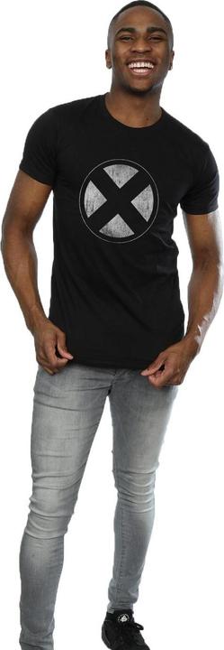 Actual product image X-Man Mens Distressed Emblem Cotton T-Shirt (S)