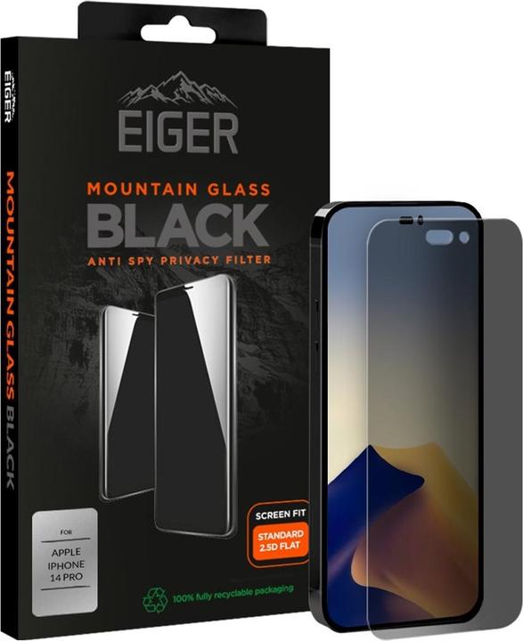 Immagine prodotto Eiger Mountain Glass Black (1 Pezzo/i, Apple iPhone 14 Pro)