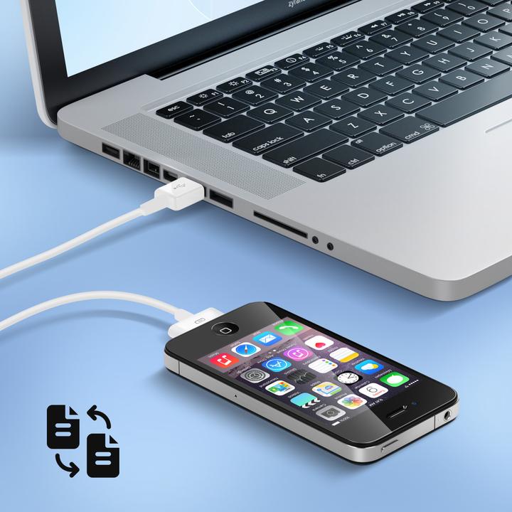 Produktbild Akyga Kabel USB AK-USB-08 USB A (m) / Apple 30 pin (m) ver. 2.0 1.0m (1 m, USB 2.0)