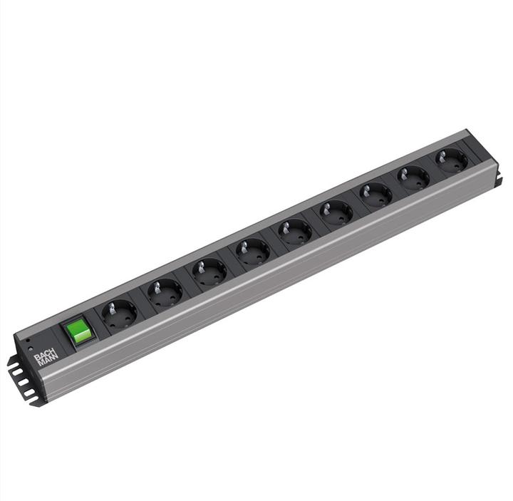 Produktbild Bachmann HANDWERKER Steckdosenleiste, 9-fach, mit Schalter (9 x, CEE 7/3, 2 m)