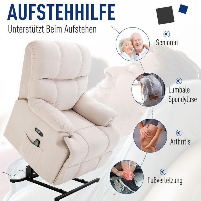 Image du produit Swisshandel24 Massagesessel mit Aufstehhilfe, Wärme, verstellbar, USB