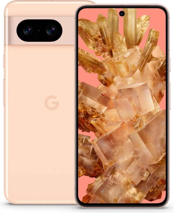 Google Pixel 8 (128 Go, Roses, 6.20", SIM + eSIM, 50 Mpx, 5G)