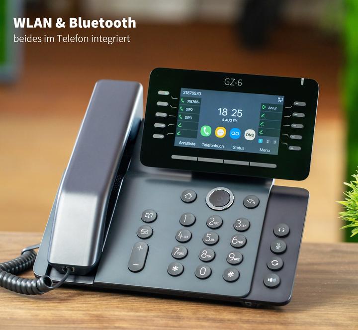 Actual product image Gequdio IP Telefon GZ-6 mit Netzteil - mit WLAN und Bluetoot