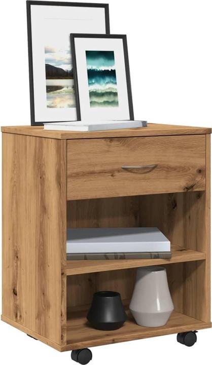 Immagine prodotto VidaXL Rollcontainer Rollschrank Bürocontainer Büroschrank Schrank Artisan-Eiche (46 x 36 x 59 cm)