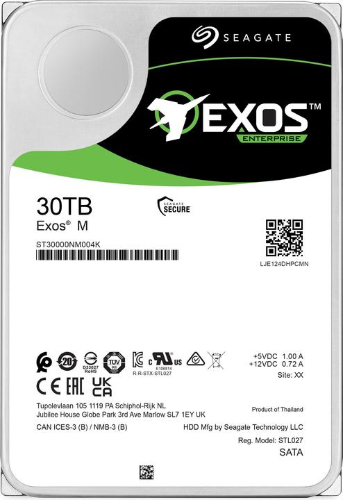Image du produit Seagate Exos M (30 To, 3.5", CMR)