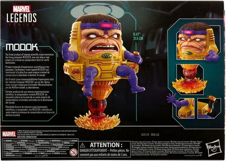 Actual product image Hasbro Marvel Legends Series Avengers 15 cm tall M.O.D.O.K. figure and 4 accessories for fans aged 4 and up