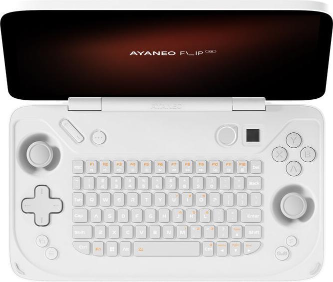 Actual product image Ayaneo Flip KB Handheld Konsole, AMD Ryzen 8840U, 16 GB LPDDR5X, 512 GB SSD - Milky White