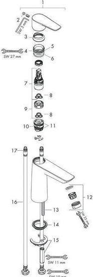 Produktbild hansgrohe Talis E Einhebel-Waschtischmischer 110 CoolStart ohne Ablaufgarnitur (mattschwarz)