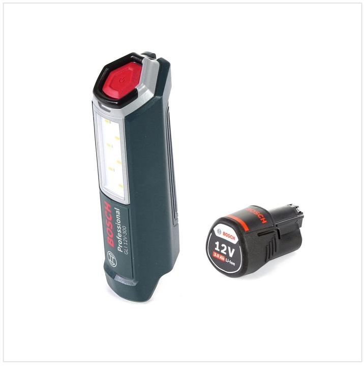 Immagine prodotto Bosch Professional GLI 12V-300 Akku Lampe + 1x GBA 12 V 3,0 Ah Akku (300 lm)