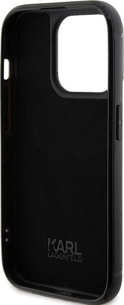 Image du produit Karl Lagerfeld KLHCP15XHDSPLK iPhone 15 Pro Max 6.7" czarny/black hardcase Rhinestone Logo Metal Pla (Apple iPhone 15 Pro Max)