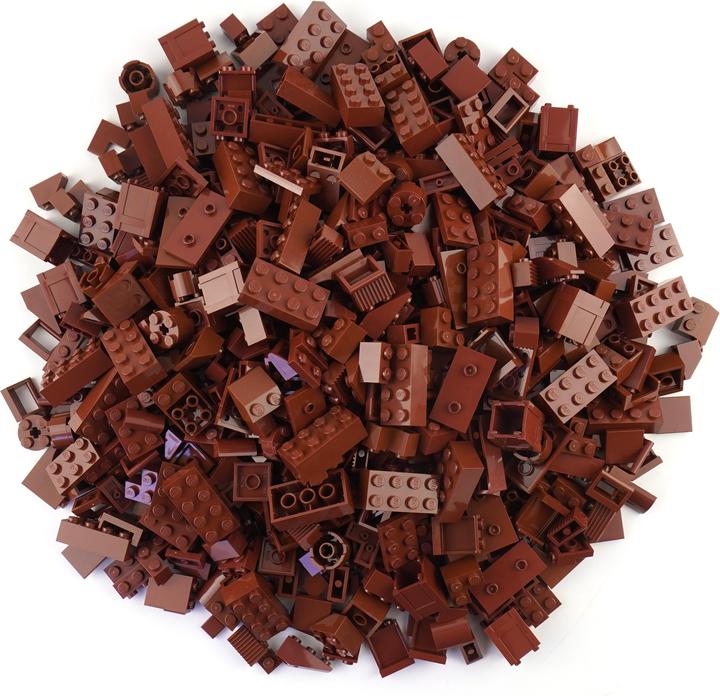 Produktbild LEGO Steine Braun gemischt - 200 Stück - Brown bricks mix - NEU (LEGO Zubehör)
