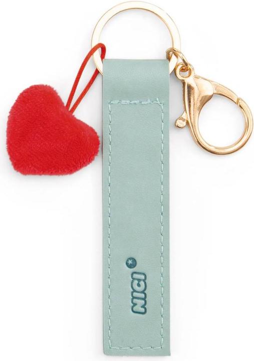 Actual product image Magni NICI Schlüsselanhänger Alles Liebe Kunstlederband mit Herz türkis 10cm