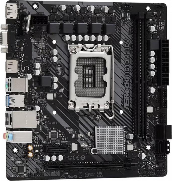 Actual product image AsRock H610M-HDV (LGA 1700, Intel H610, mATX)