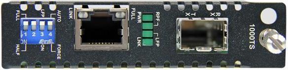 Actual product image StarTech Gigabit Ethernet fiber optic media converter card module with SFP slot