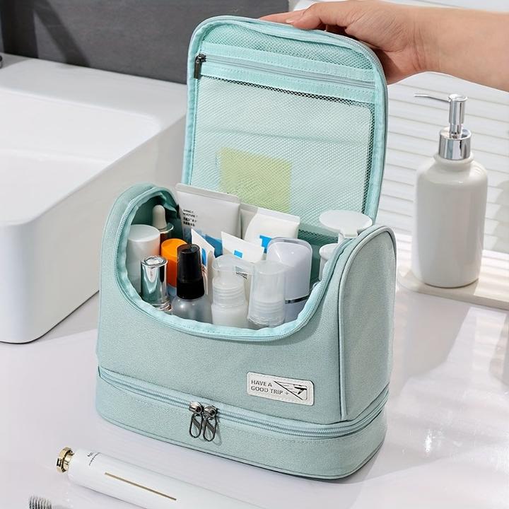 Actual product image Only-Bags.Store Separate dry and wet toiletry bag, travel cosmetics storage bag with a large