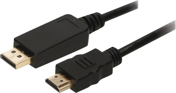 2-Power Displayport to HDMI Cable - 2 Metre (2 m, DisplayPort)