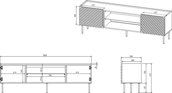 Valori nutrizionali e ingredienti Cama Onda (180,5 x 40 x 58 cm)
