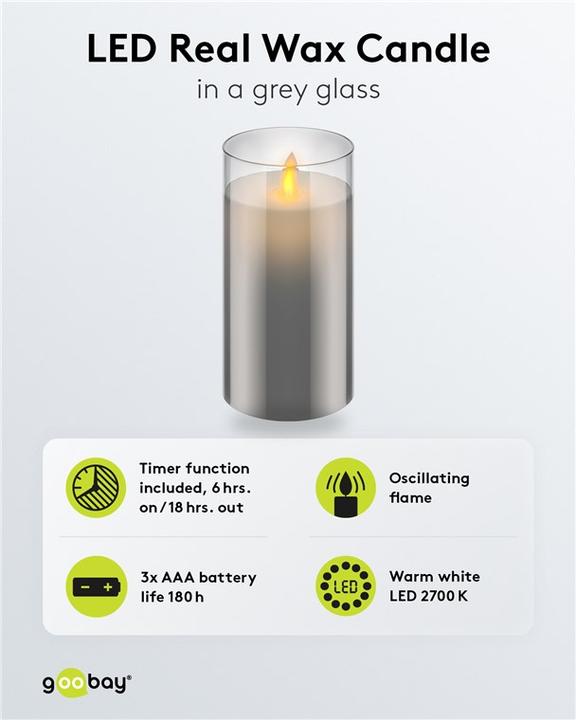 Produktbild Goobay LED-Echtwachs-Kerze (1 x)