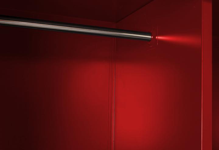 Immagine prodotto Jet-Line Armadio archivio Omsk rosso-grigio scuro con appendiabiti (90 x 45 x 185 cm)