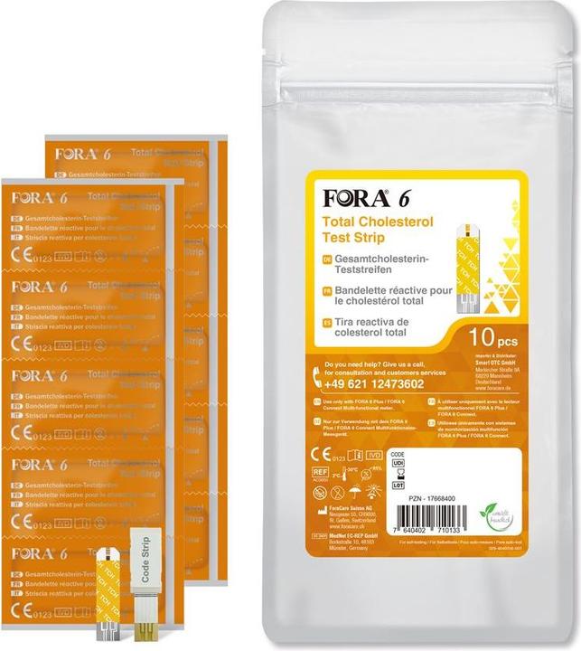 Actual product image Fora 6 Test Strips - Total Cholesterol (Test strips)