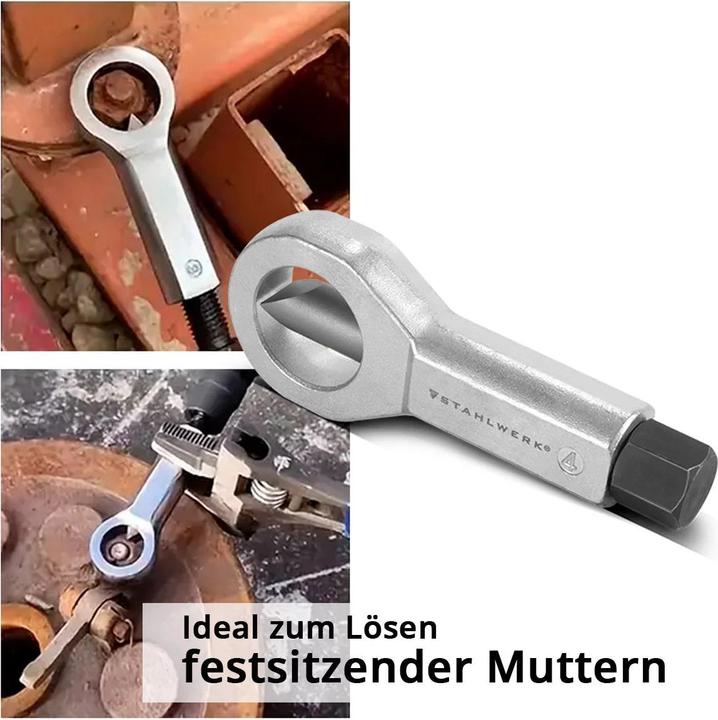 Produktbild Stahlwerk Mutternsprenger Set 9-36 mm 4-tlg Mutternlöser Mutternspalter Satz