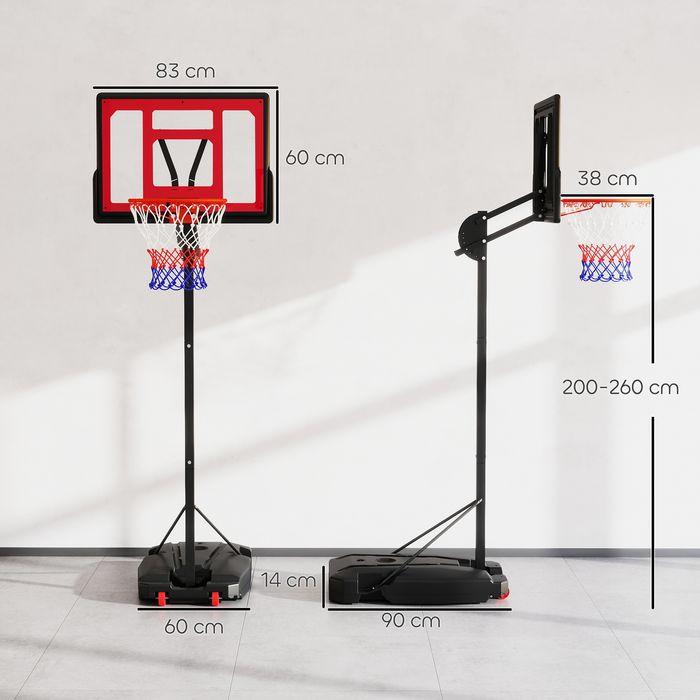 Actual product image Swisshandel24 Kinder Basketballkorb, Höhenverstellbarer 200-260 cm Outdoor für Kinder ab 6