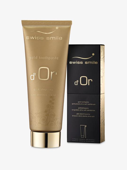 Actual product image Swiss Smile d'Or Gold Toothpaste & Toothbrush Set (75 ml)