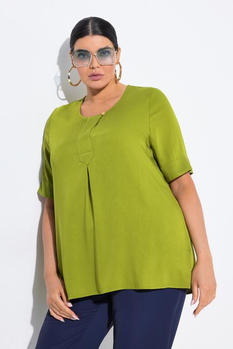 Produktbild Ulla Popken Shirtbluse, Steppeinsatz, A-Linie, Halbarm (46, 48)