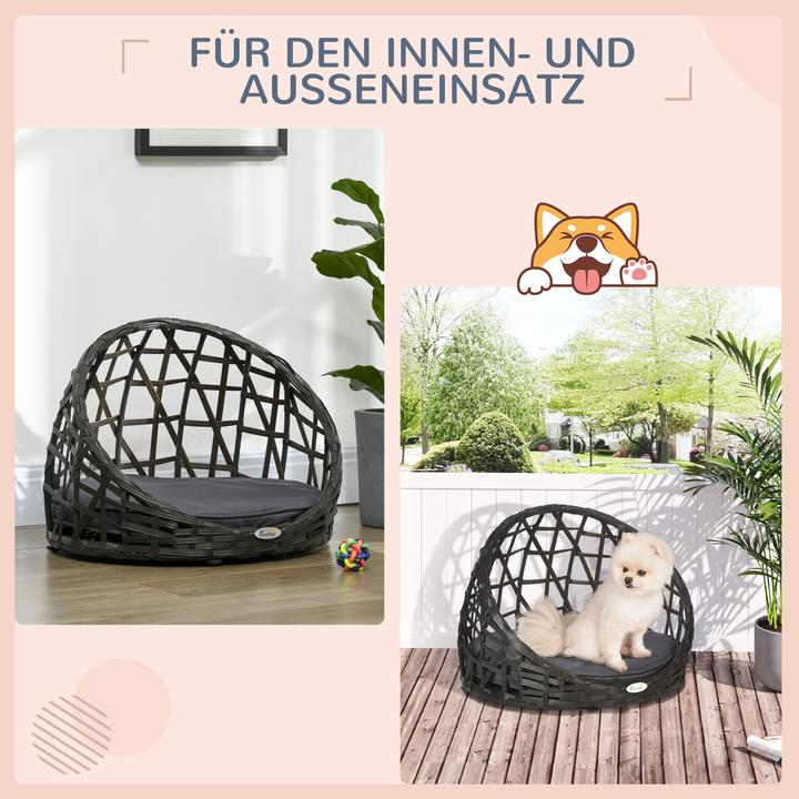 Produktbild PawHut Hundekorb mit Kissen (Katze, Hund)