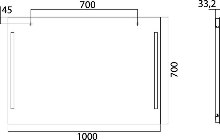 Actual product image Emco light mirror premium, LED light mirror premium 1000 x 700 mm