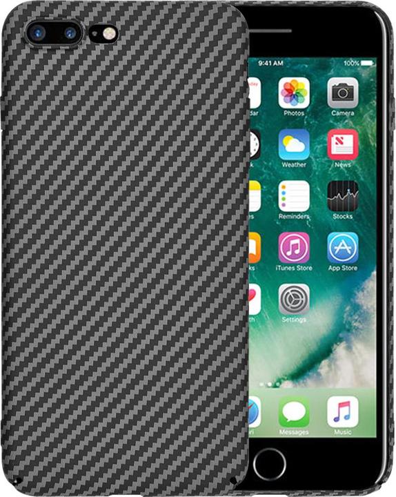 Actual product image Techsuit - Carbonite FiberShell - iPhone 7 Plus / iPhone 8 Plus - Black (Apple iPhone 8 Plus, Apple iPhone 7 Plus)