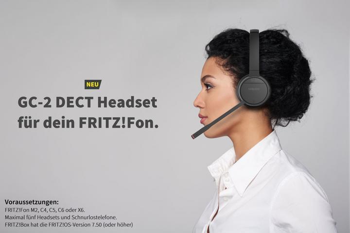 Produktbild Gequdio GC-2 DECTHeadset für FritzBox,mit BT für PC/Handy (Kabellos)