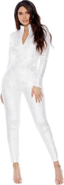 Forplay Reptilien Catsuit weiss