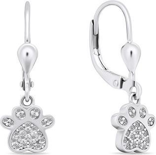 Brilio Silver - Playful silver earrings Paw EA646W
