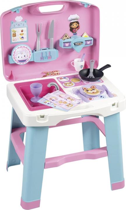 Smoby Gabby's Dollhouse Mobile Play Kitchen (43 x 35 x 76 cm) - With 13 accessories - for children from