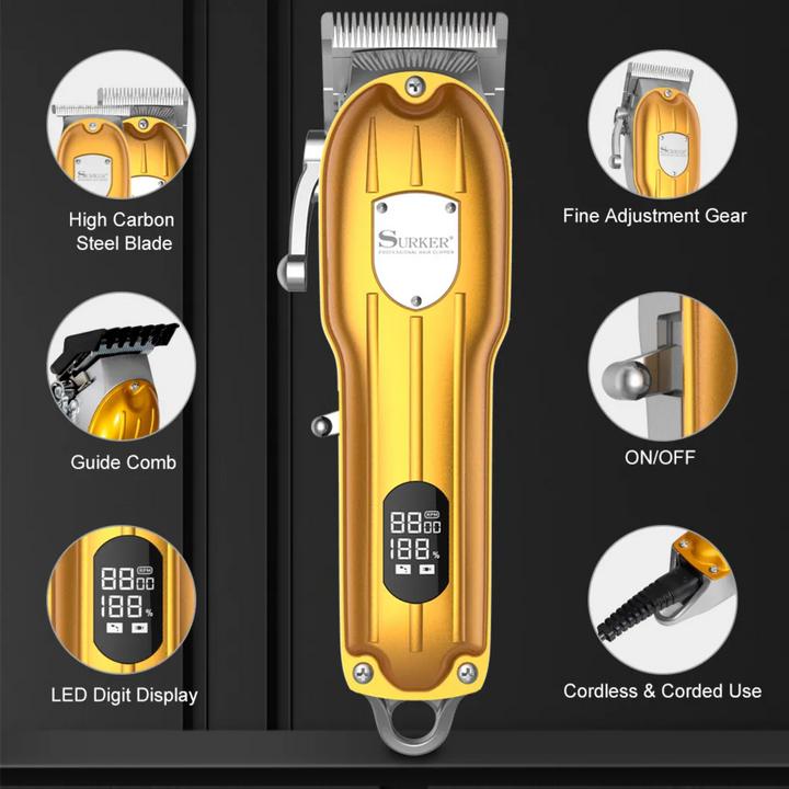 Image du produit Hatteker Kit de toilettage professionnel à LED pour coupe de cheveux