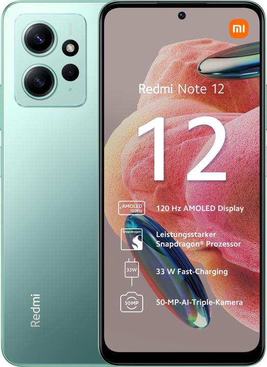 Produktbild Xiaomi Redmi Note 12 (128 GB, Mint Green, 6.67", Dual SIM, 4G)