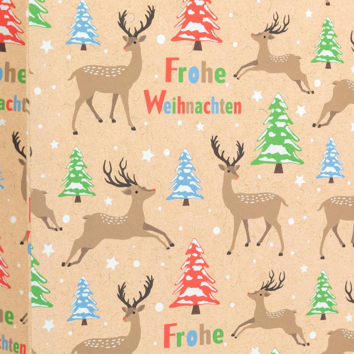Produktbild Idena Geschenktasche Frohe Weihnachten mehrfarbig 18x10x27cm (Geschenktüte)