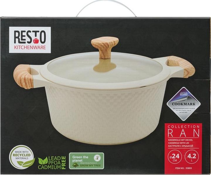 Produktbild Resto CASSEROLE D24CM 4.2L/93803 (24 cm, Bräter + Schmortopf, Aluminium)