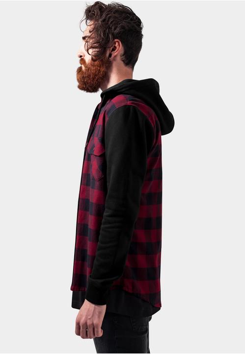 Immagine prodotto Urban Classics Camicia con cappuccio a quadri con maniche in felpa Flanell (XL)