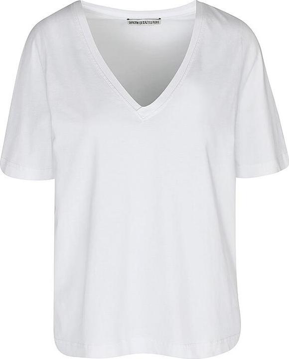 Drykorn Jersey Jacina T-Shirt V-Neck White