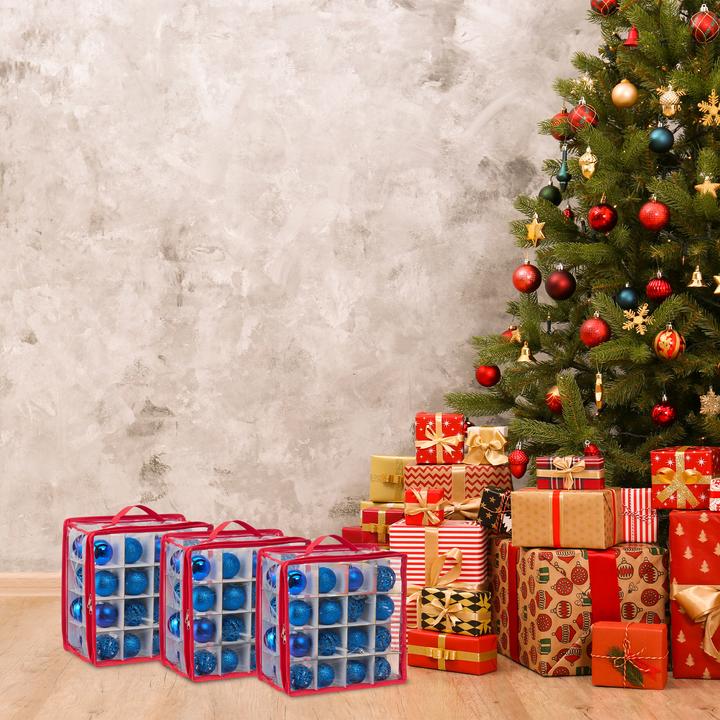 Actual product image Relaxdays 3x Christmas bauble storage box (32 x 32 x 16 cm)