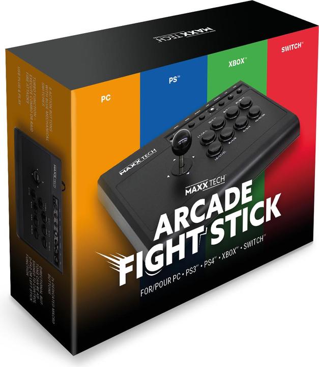 Actual product image Maxx Tech Multiplatform Arcade Fight Stick (Switch, Xbox One X, PC, Xbox One S, PS4, Android, PS3)