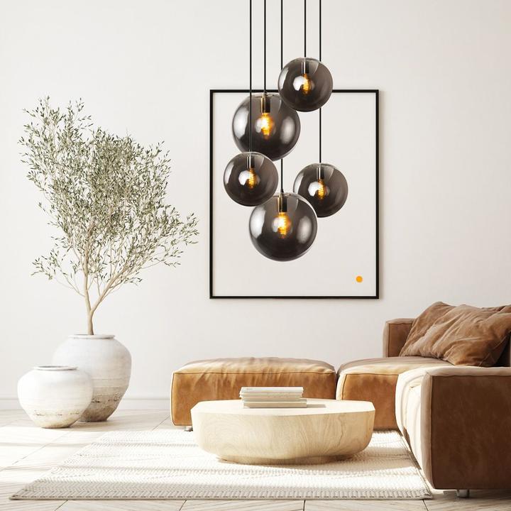 Immagine prodotto s.luce Lampada da galleria a globo in vetro Orb con sospensione di 5 metri (E27)
