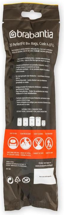 Image du produit Brabantia PerfectFit taille A, 3l (20 x, 3 l)