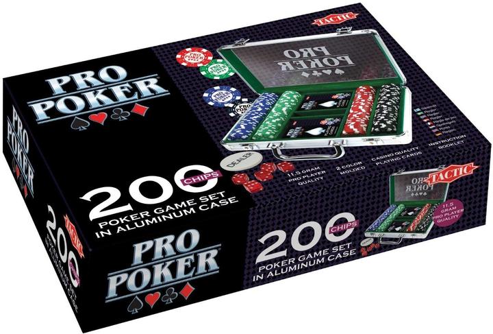 Productafbeelding Tactic Pro Poker Etui, 200 fiches (Nederlands)